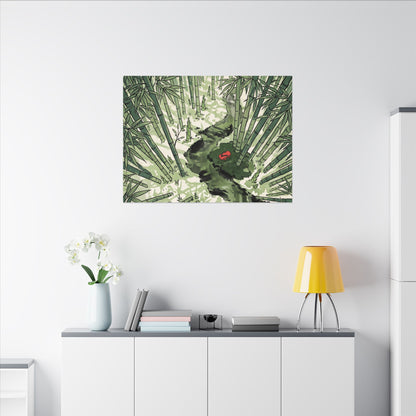 Peaceful Bamboo Grove Canvas Art - Ukiyo E Inspired Zen