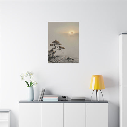 Pine Tree Canvas Art | Autumn Zen Karesansui Art