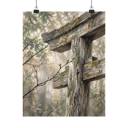 Torii Gate Spring Wall Art Print | Japandi Neutral Design
