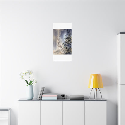 Incense Smoke Summer Canvas Art | Japandi Cozy Design