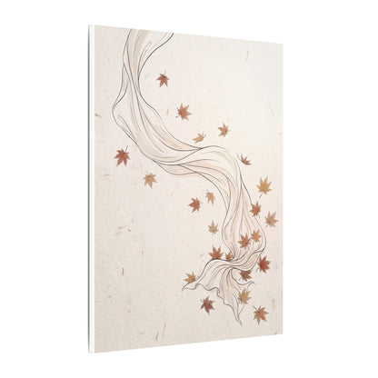 Japandi Silk Drape in Dawn | Minimal Line Canvas Art