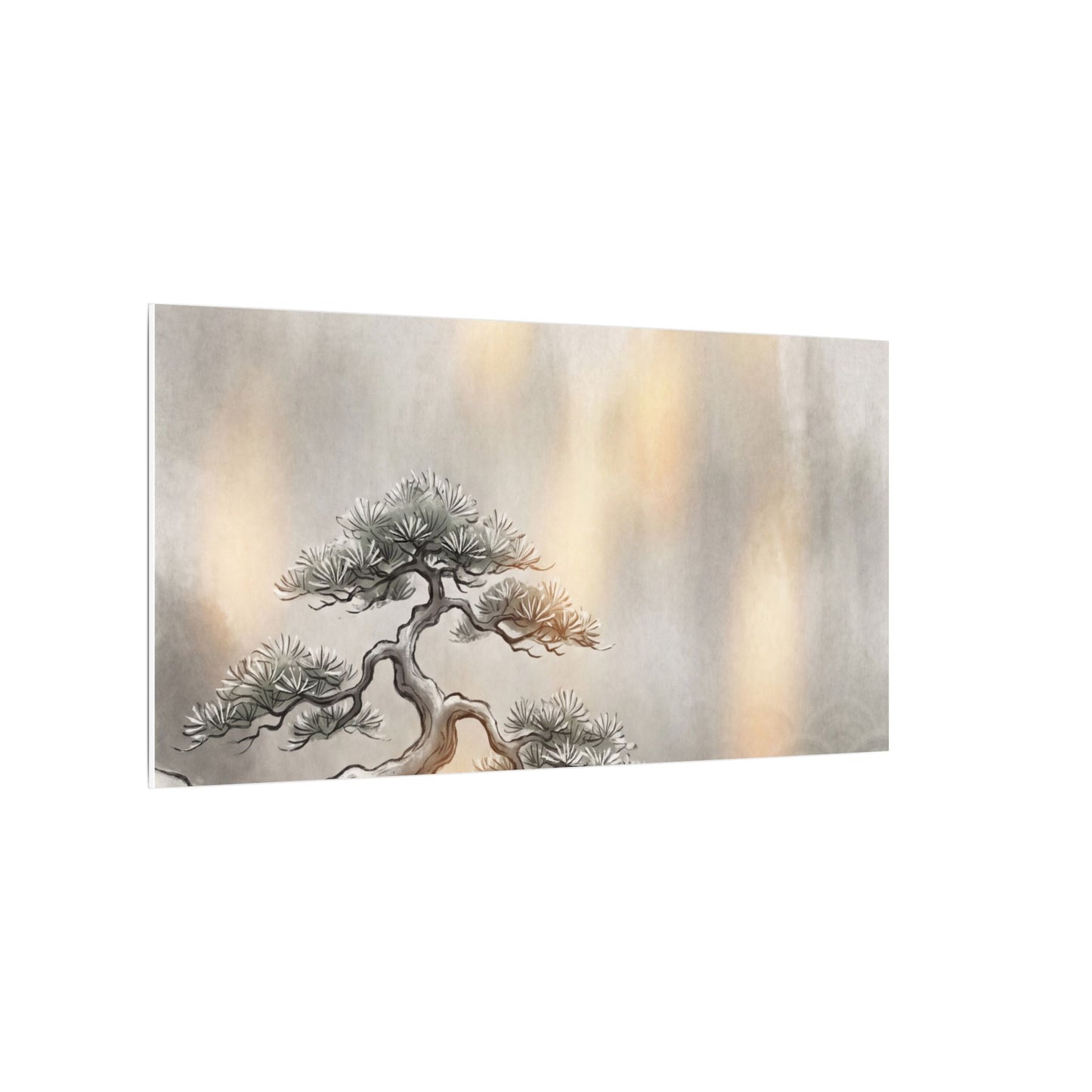 Pine Tree Canvas Art | Winter Japandi Japanese Pattern Art