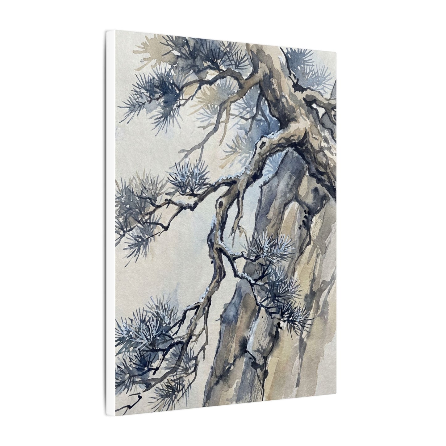 Moonlight Pine Tree Canvas Art - Japandi Seijaku