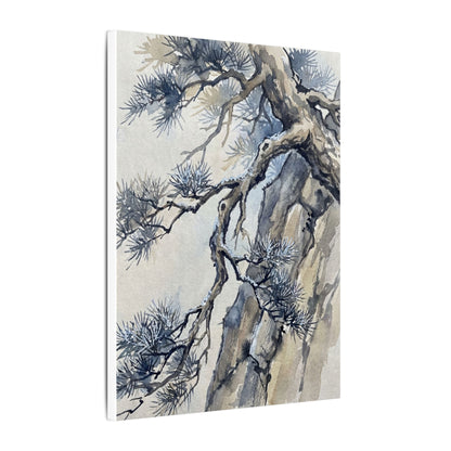 Moonlight Pine Tree Canvas Art - Japandi Seijaku