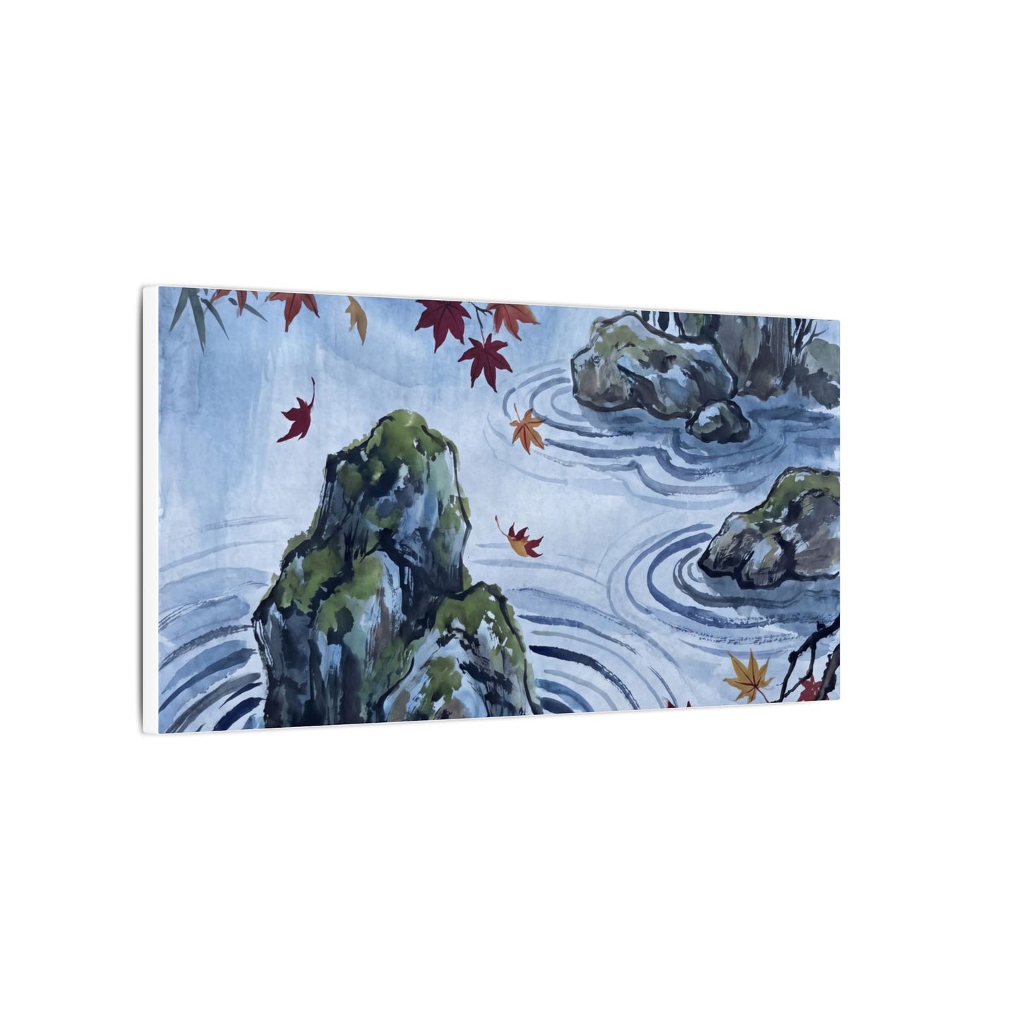 Rock Garden Autumn Canvas Art | Zen Tranquil Design