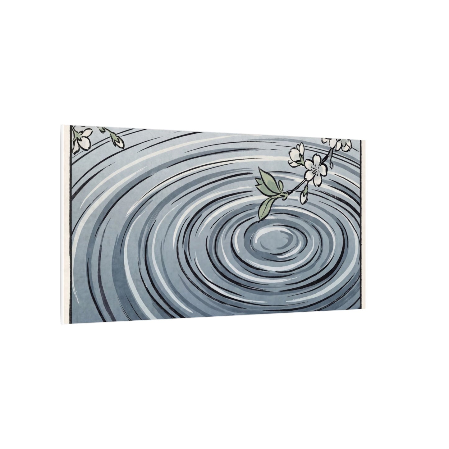 Calm Water Ripple Canvas Art - Ukiyo E Inspired Zen