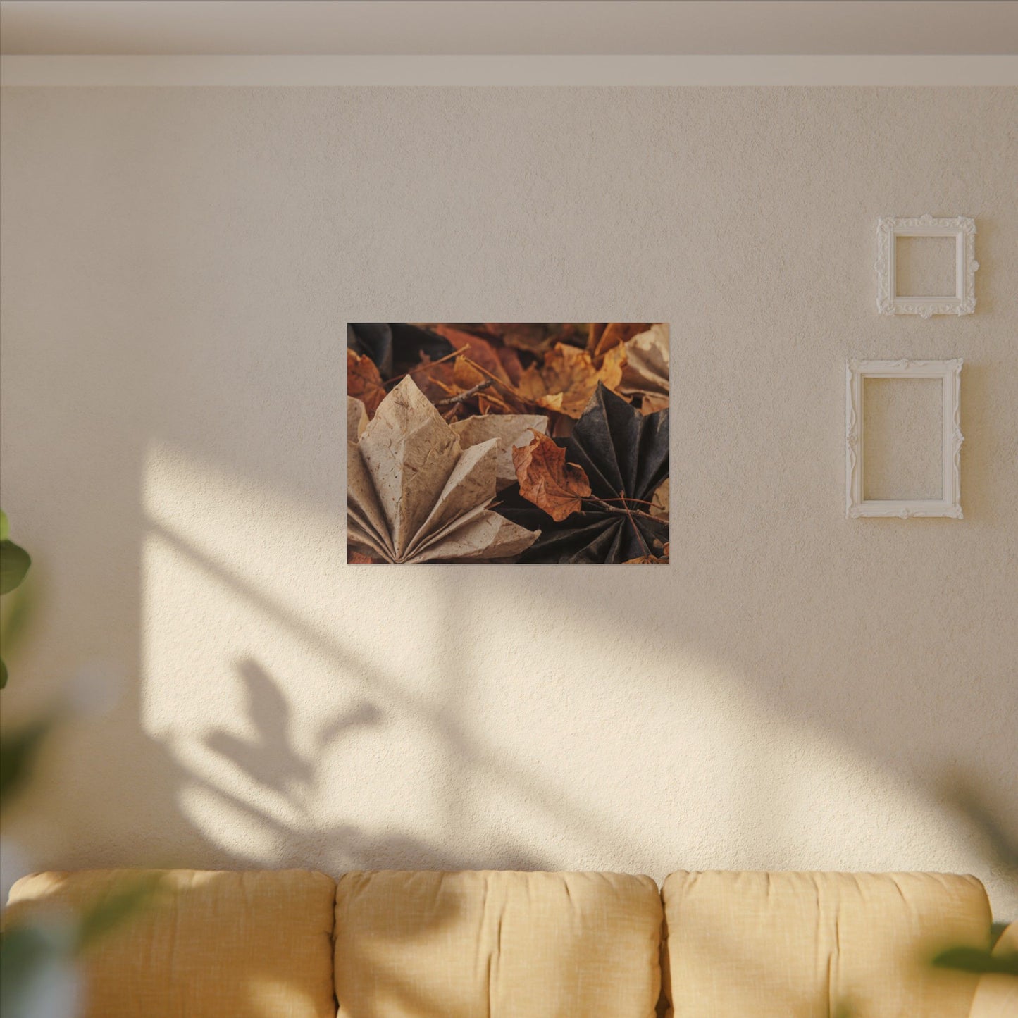 Paper Fold Texture Canvas Art | Elegant Japandi Art
