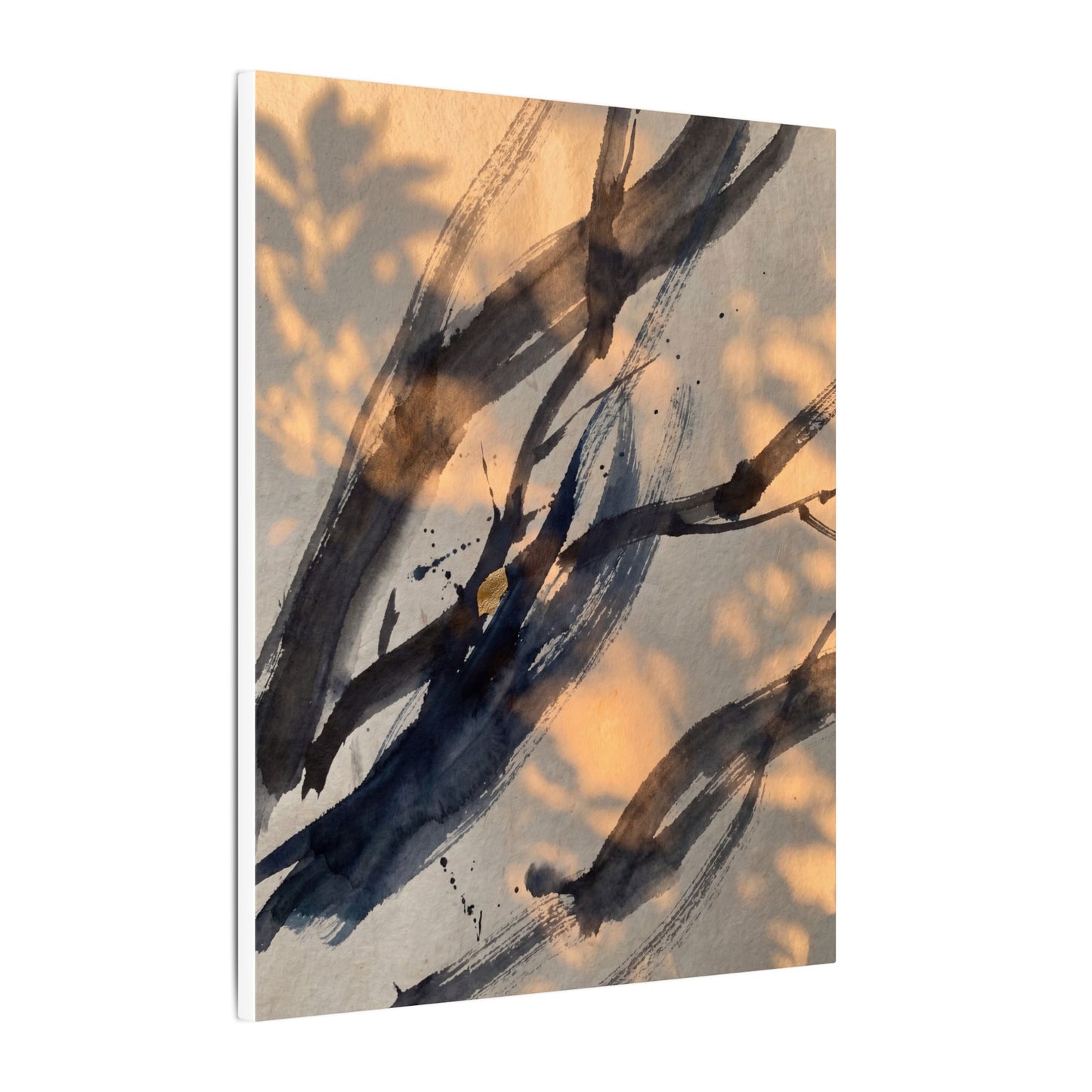 Datsuzoku Ink Brushstroke Canvas Art - Dark Japandi Shadow Zen