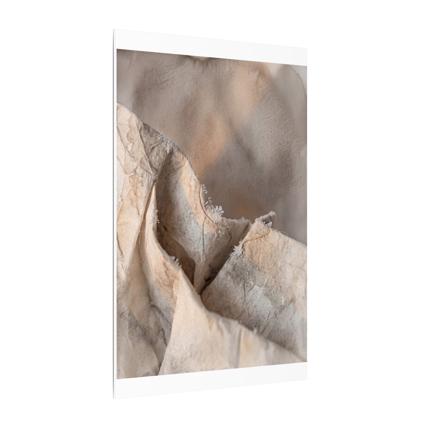 Japandi Paper Fold in Candlelight | Watercolor Canvas Art