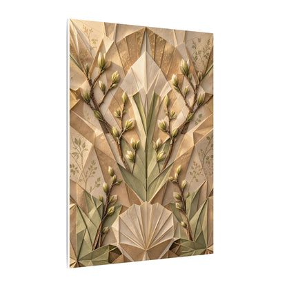 Kanso Paper Fold Canvas Art - Japandi Japanese Pattern