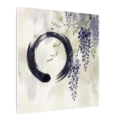 Wisteria Enso Canvas Art | Serene Zen Art