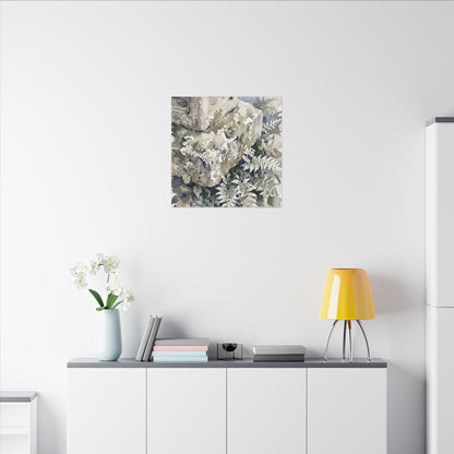 Stone Lantern Watercolor Canvas Art | Elegant Japandi Art