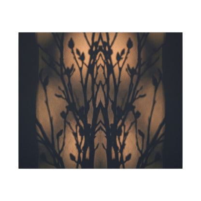 Dark Japandi Shadow Play in Golden Hour | Shadow Zen Canvas Art