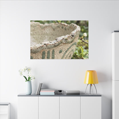Elegant Ceramic Bowl Canvas Art - Japanese Pattern Japandi