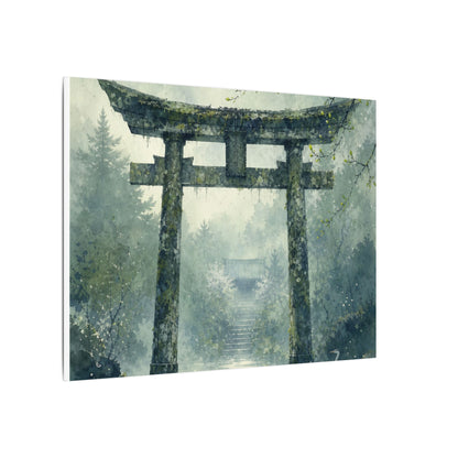 Earthy Torii Gate Canvas Art - Watercolor Japandi