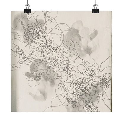 Datsuzoku Shadow Play Wall Art Print - Dark Japandi Dark Texture Art Print
