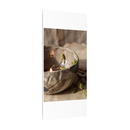 Candlelight Ceramic Bowl Canvas Art - Japandi Ma