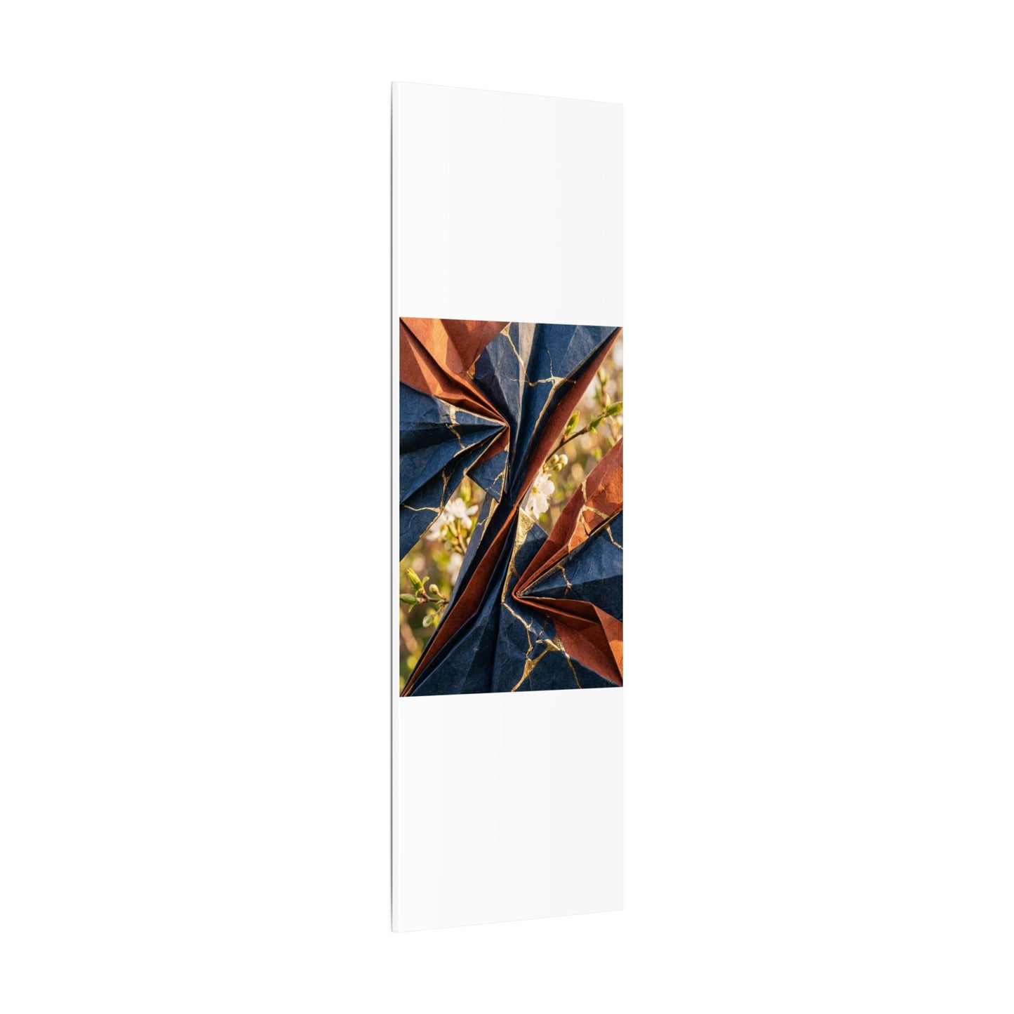 Kintsugi Paper Fold in Golden Hour | Crackle Gold Canvas Art