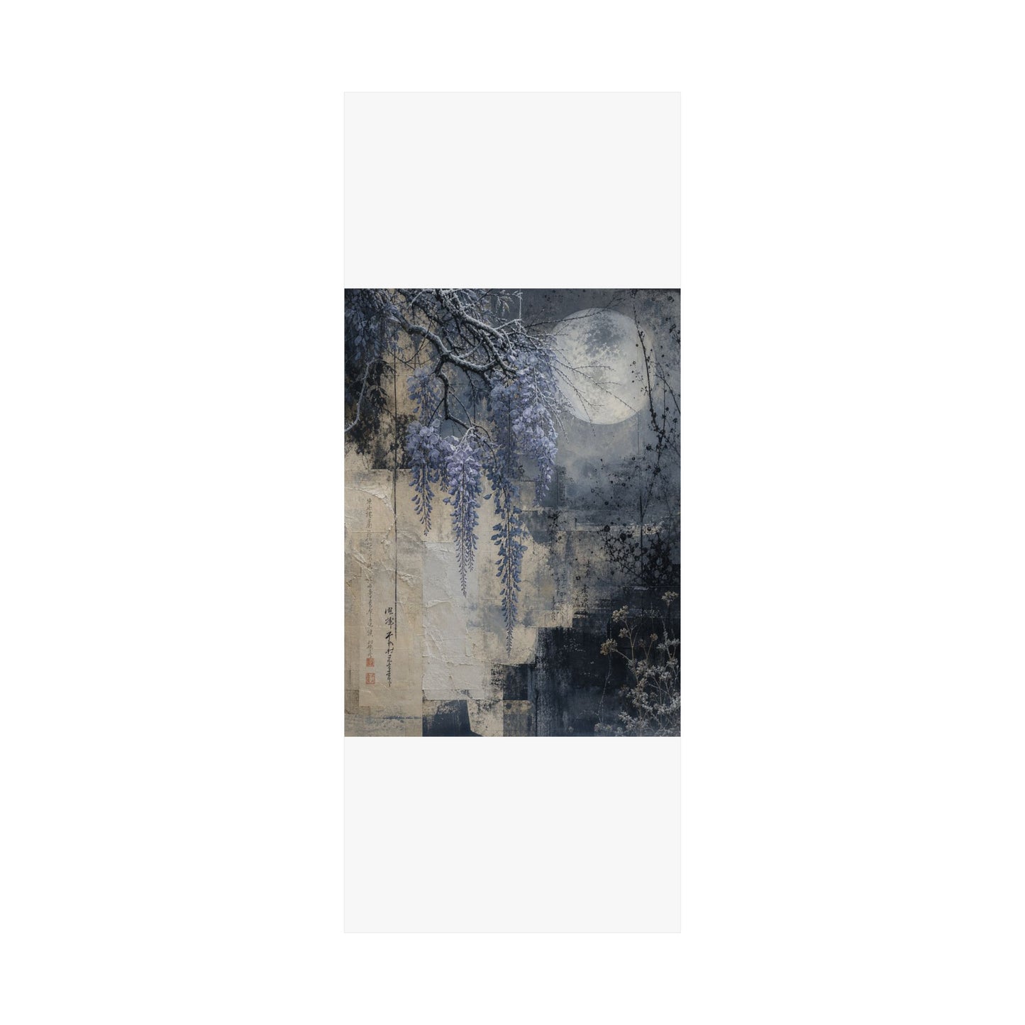 Moonlight Wisteria Wall Art Print - Japandi Seijaku
