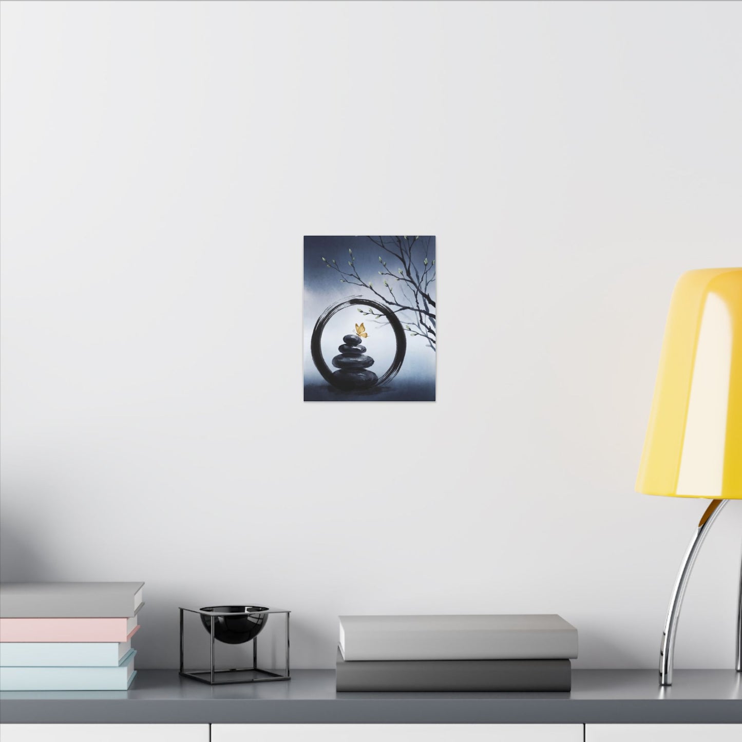 River Stones Spring Canvas Art | Zen Peaceful Design