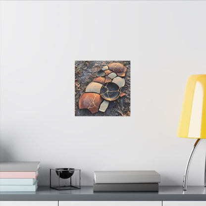 Winter Broken Pottery Gold Vein Canvas Art | Beautiful Decor