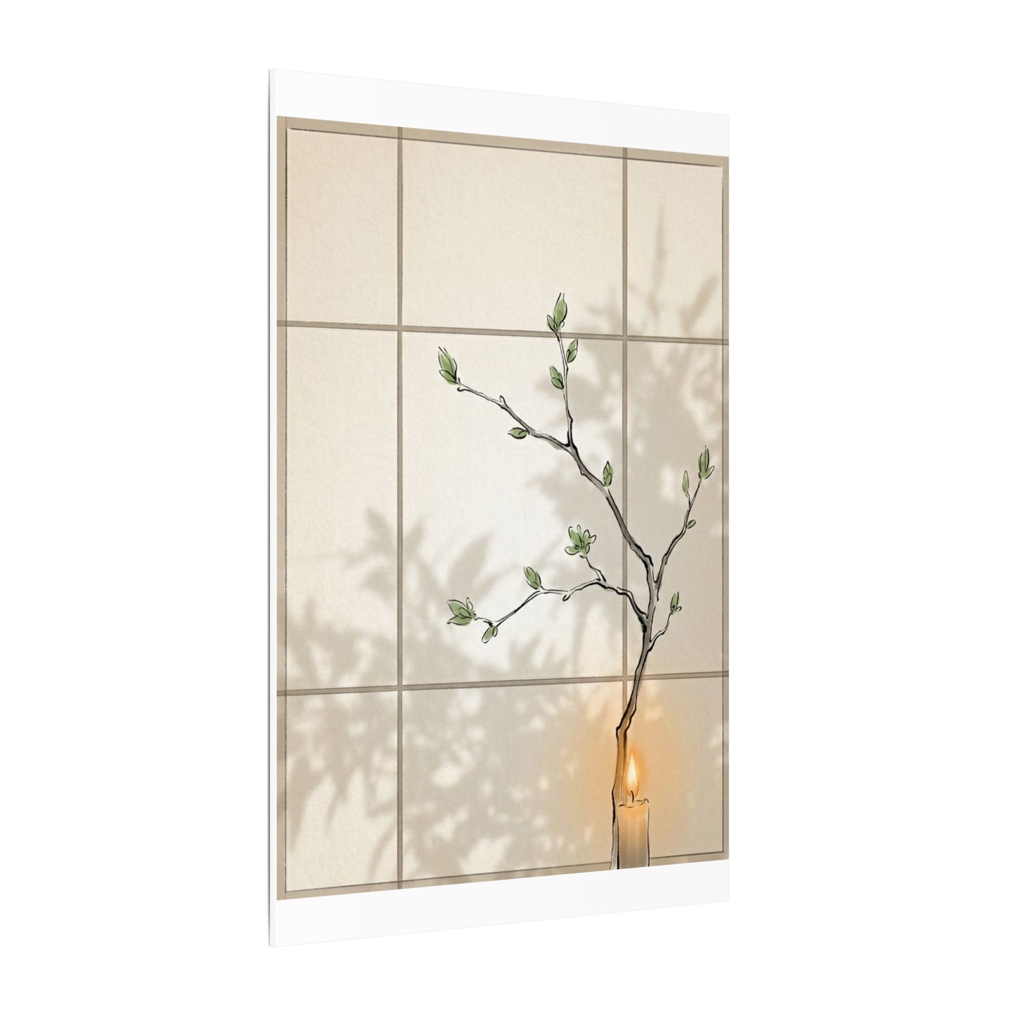 Shoji Screen Spring Canvas Art | Japandi Cozy Design