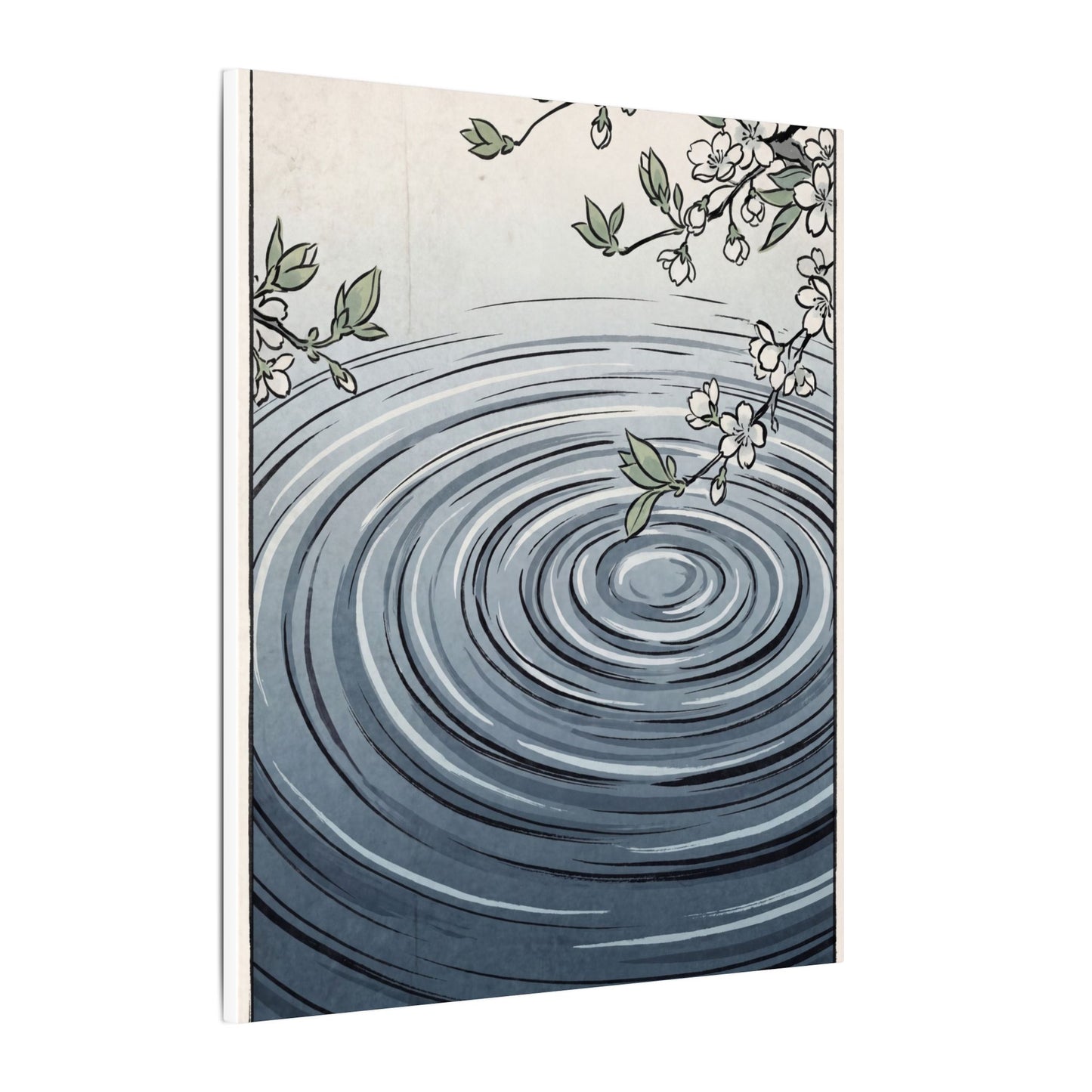 Calm Water Ripple Canvas Art - Ukiyo E Inspired Zen