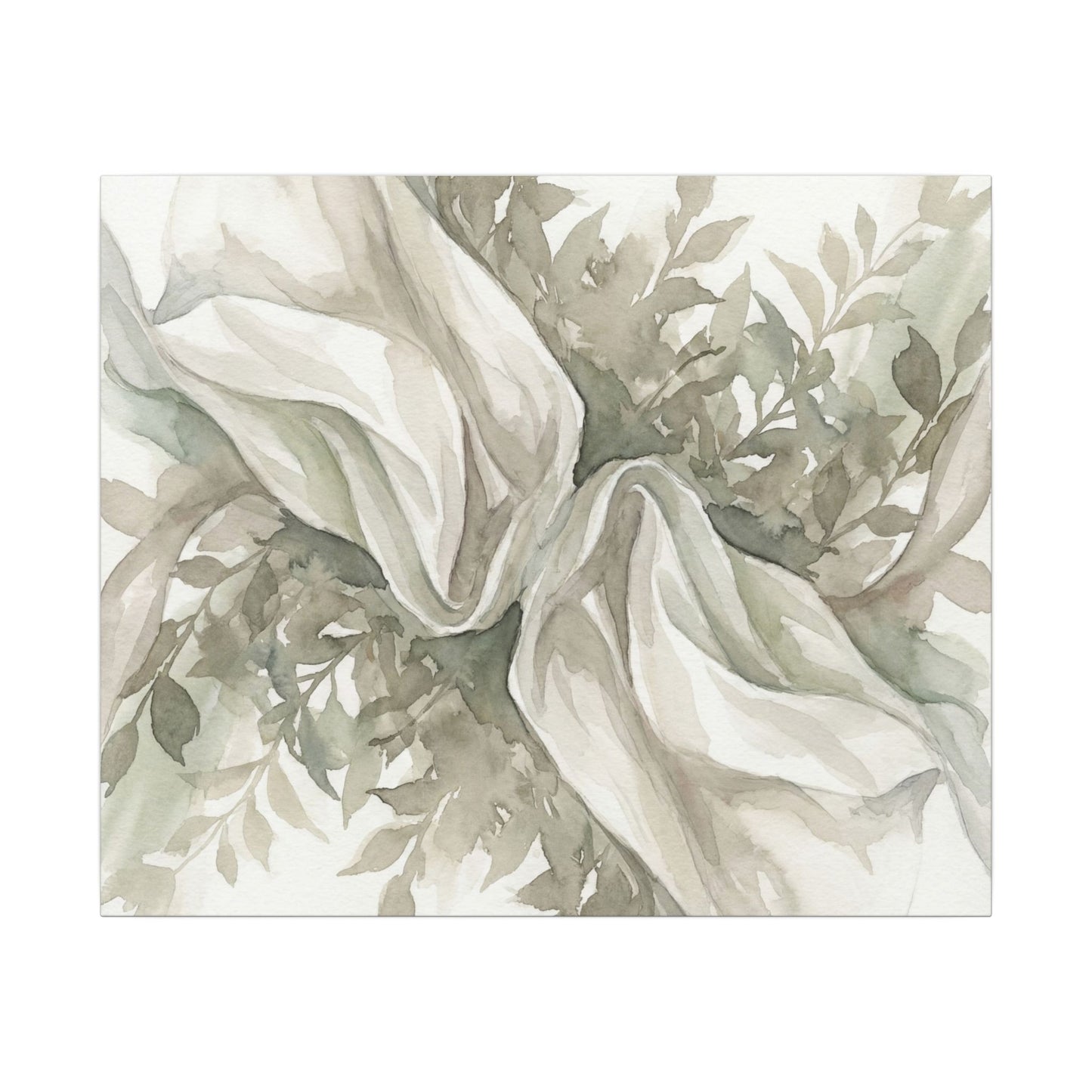 Summer Silk Drape Watercolor Canvas Art | Cozy Decor