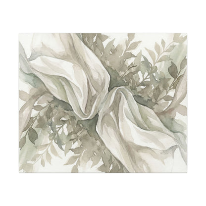 Summer Silk Drape Watercolor Canvas Art | Cozy Decor