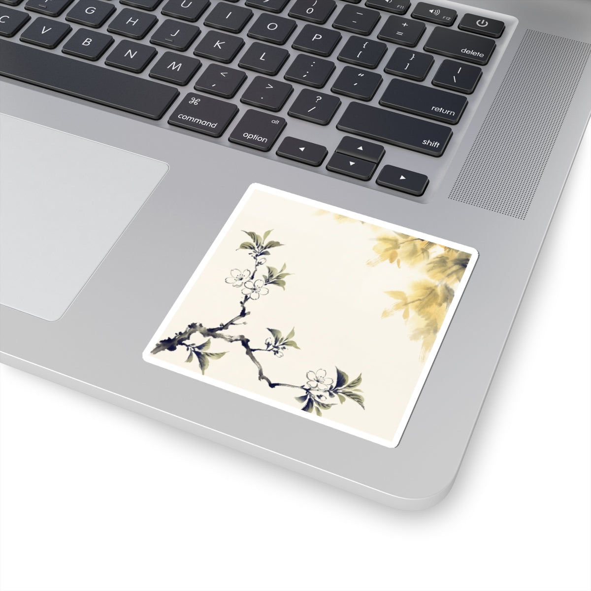 Golden Hour Cherry Blossom Sticker - Zen Kanso Art Print
