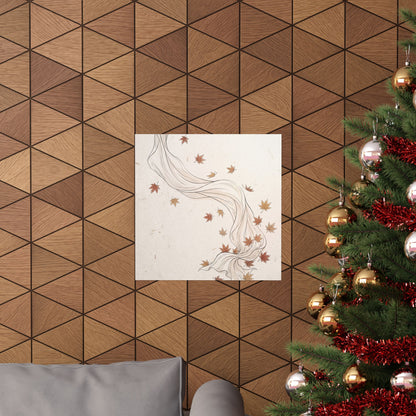 Silk Drape Minimal Line Wall Art Print | Elegant Japandi Art