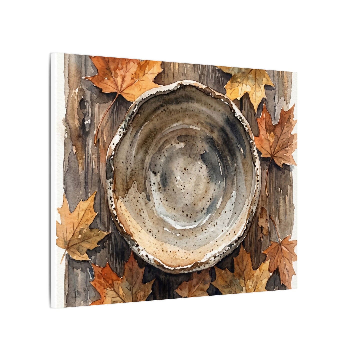 Ma Ceramic Bowl Canvas Art - Japandi Watercolor