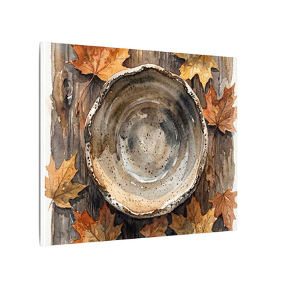 Ma Ceramic Bowl Canvas Art - Japandi Watercolor