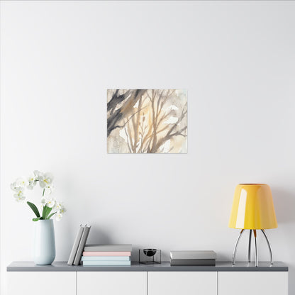 Ma Shadow Play Canvas Art - Japandi Watercolor