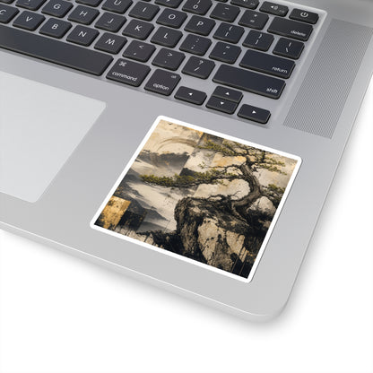 Spring Pine Tree Japanese Pattern Sticker | Neutral Decor