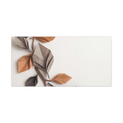 Paper Fold Autumn Canvas Art | Japandi Earthy Design