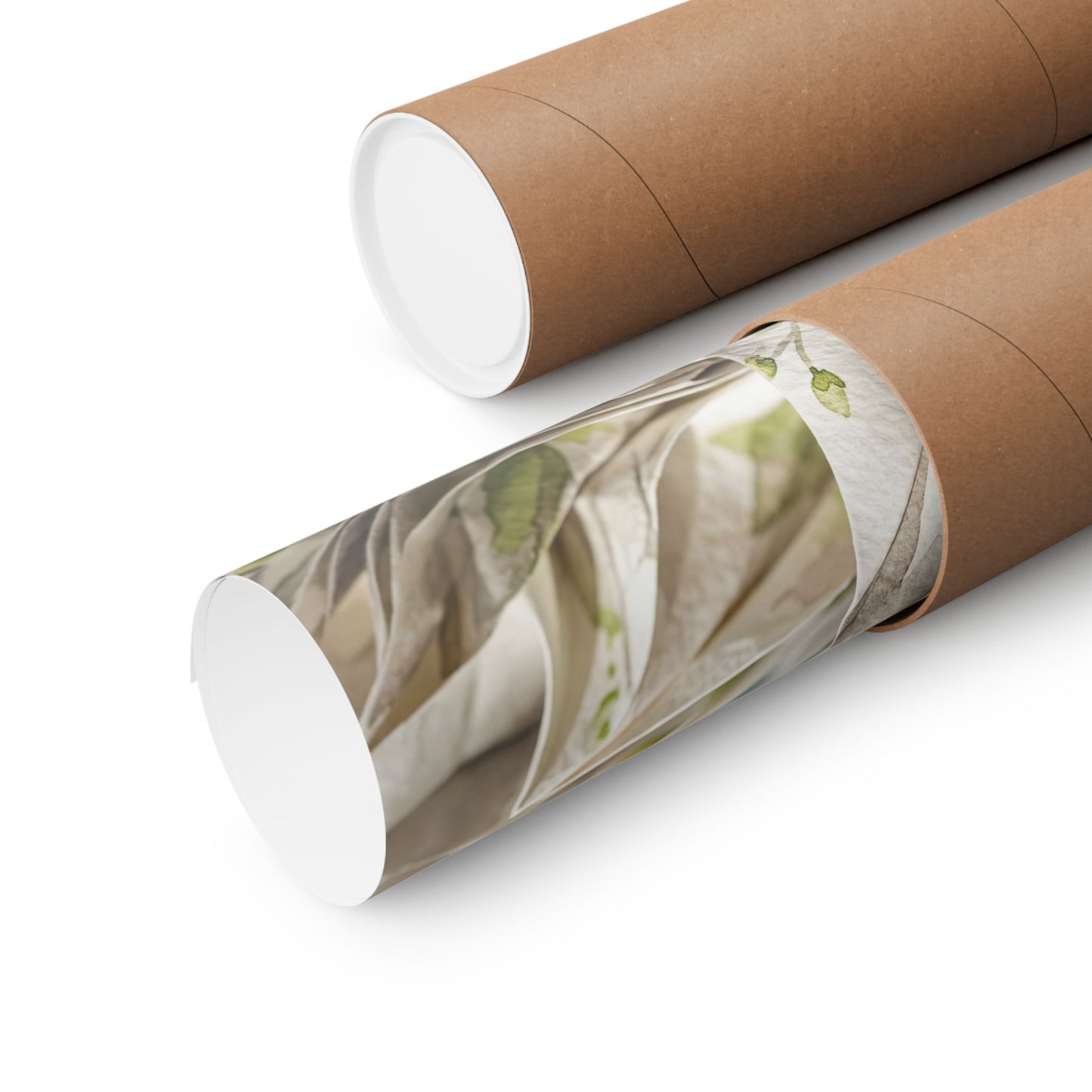 Spring Paper Fold Watercolor Wall Art Print | Neutral Decor