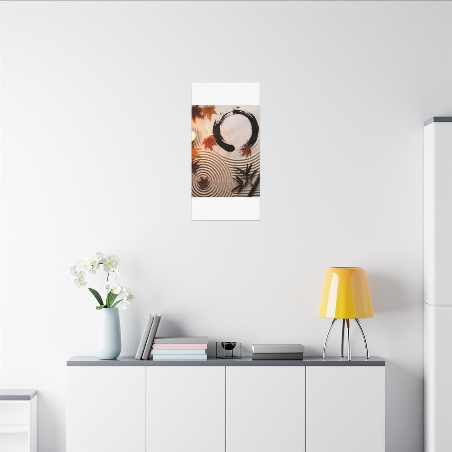 Tranquil Rock Garden Canvas Art - Enso Zen