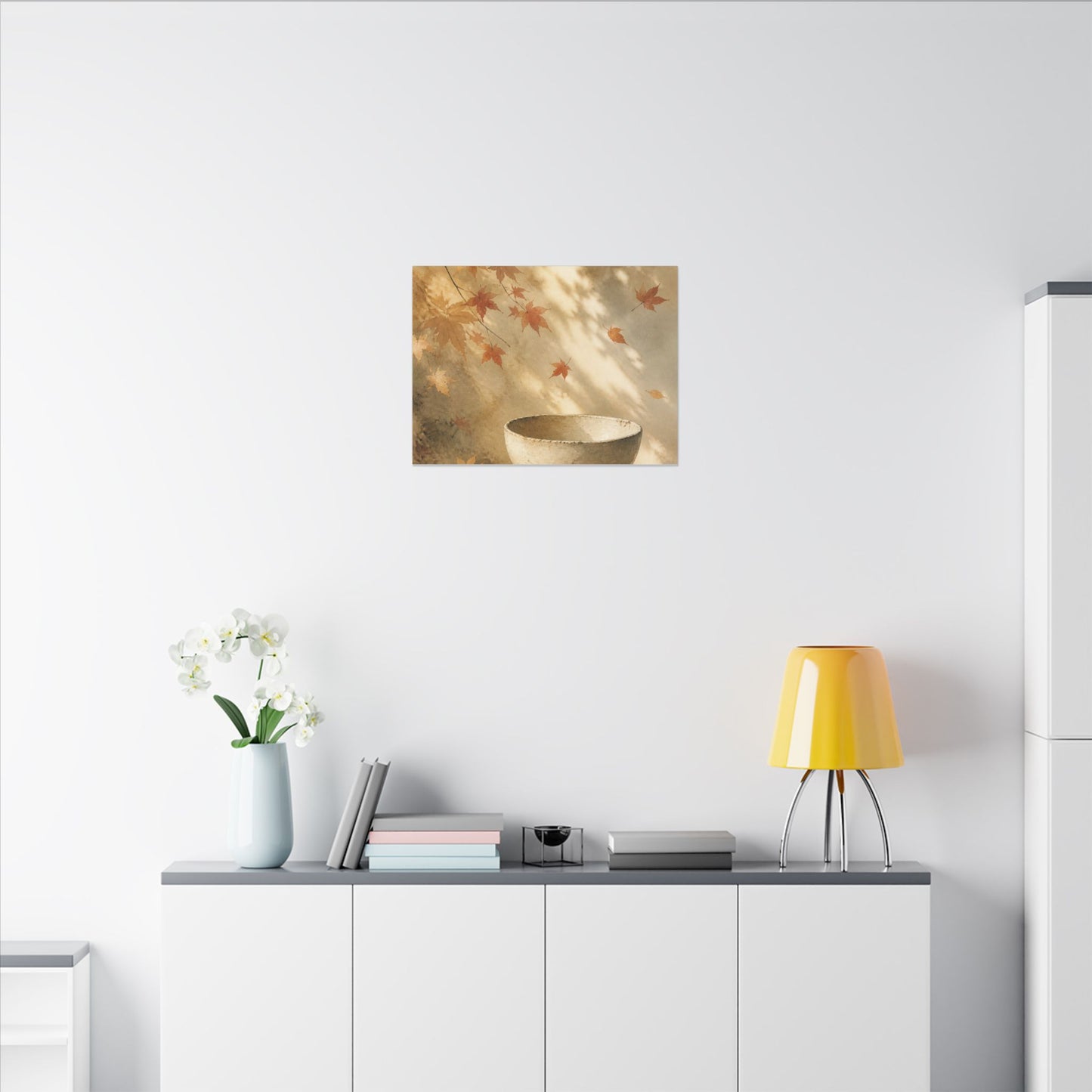 Japandi Ceramic Bowl in Dappled | Watercolor Canvas Art