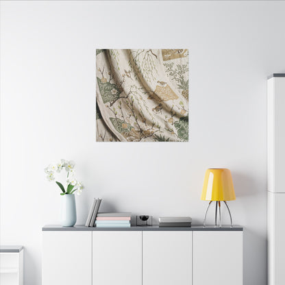 Silk Drape Canvas Art | Spring Japandi Japanese Pattern Art