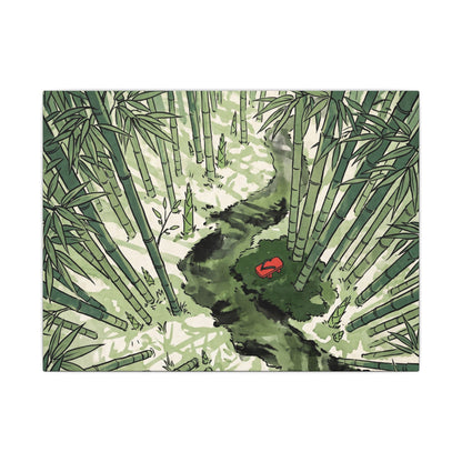 Peaceful Bamboo Grove Canvas Art - Ukiyo E Inspired Zen