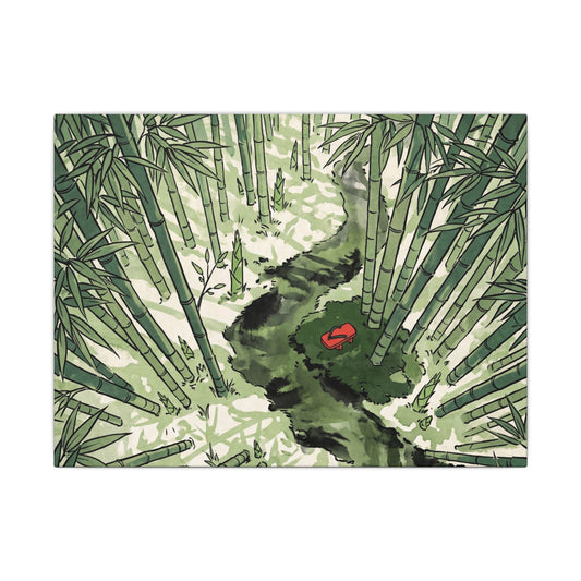 Peaceful Bamboo Grove Canvas Art - Ukiyo E Inspired Zen