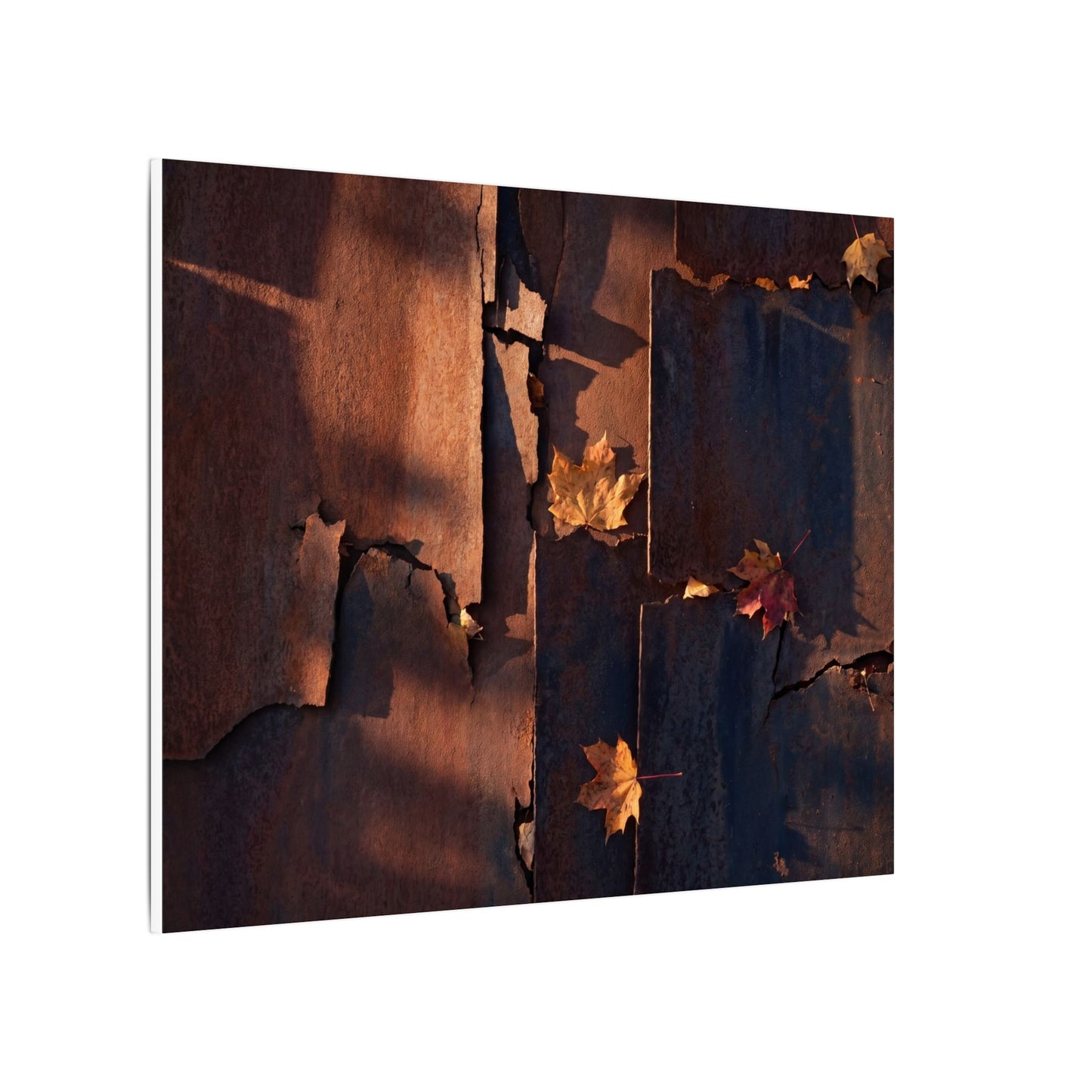 Seijaku Rust Patina Canvas Art - Dark Japandi Shadow Zen