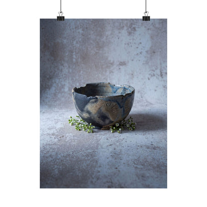 Moonlight Ceramic Bowl Wall Art Print - Japandi Ma