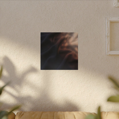 Dark Japandi Silk Drape in Dawn | Shadow Zen Canvas Art