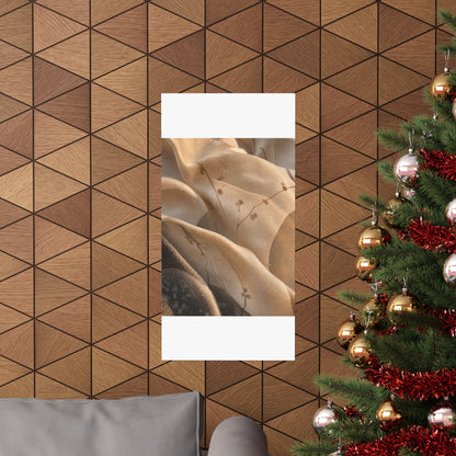 Silk Drape Winter Wall Art Print | Japandi Cozy Design