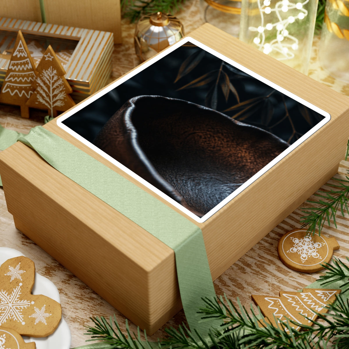 Ceramic Bowl Shadow Zen Sticker | Moody Dark Japandi Art