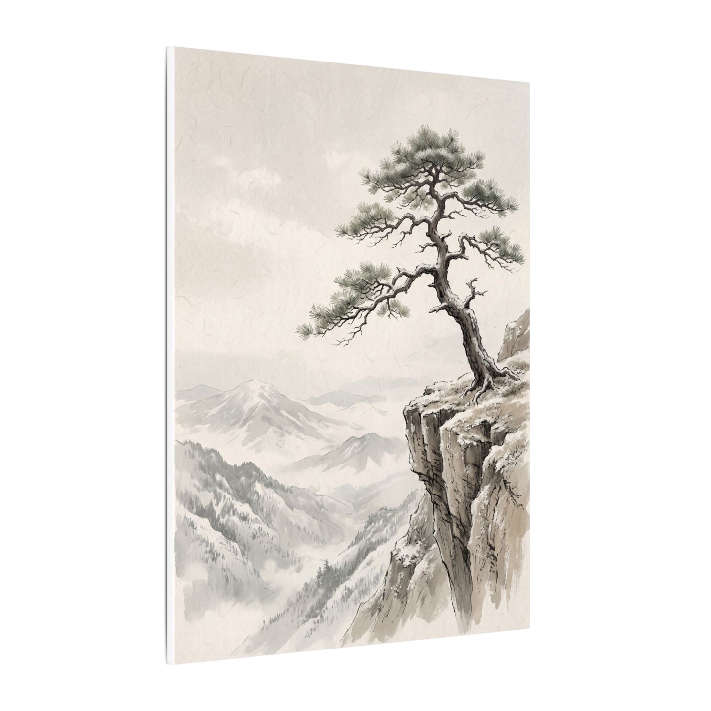 Seijaku Pine Tree Canvas Art - Japandi Japanese Pattern