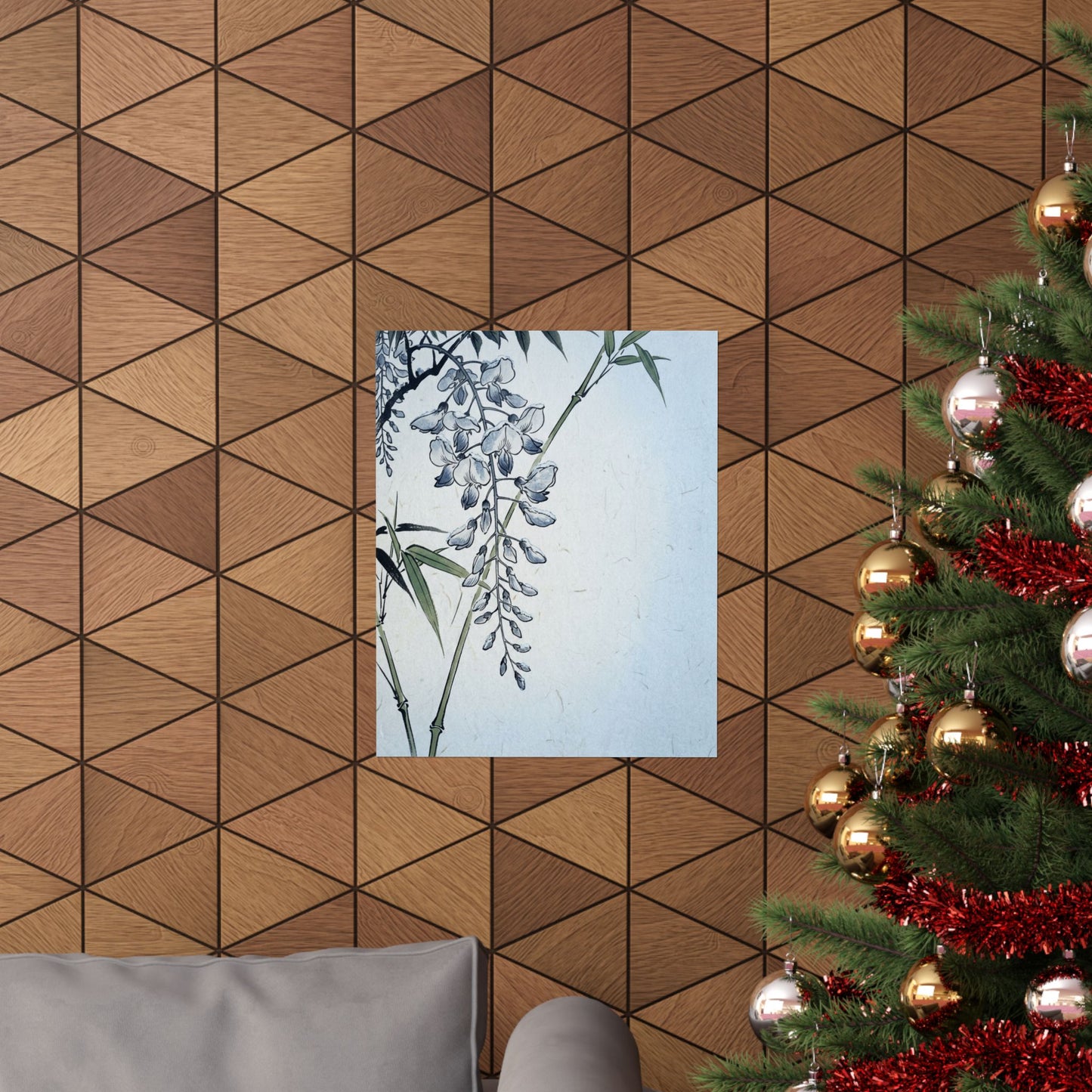 Wisteria Winter Wall Art Print | Zen Calm Design