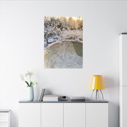 Ceramic Bowl Canvas Art | Winter Japandi Minimal Line Art